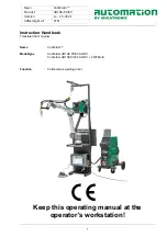 Предварительный просмотр 1 страницы Migatronic automation CoWelder UR10E PI350 AC/DC Instruction Handbook Manual