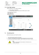 Предварительный просмотр 74 страницы Migatronic automation CoWelder UR10E PI350 AC/DC Instruction Handbook Manual