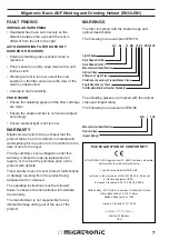 Предварительный просмотр 7 страницы Migatronic Basic ADF Instruction Manual