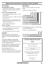 Предварительный просмотр 23 страницы Migatronic Basic ADF Instruction Manual