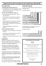 Предварительный просмотр 27 страницы Migatronic Basic ADF Instruction Manual