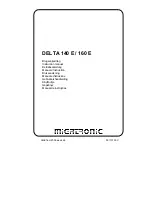 Preview for 1 page of Migatronic DELTA 140 E Instruction Manual