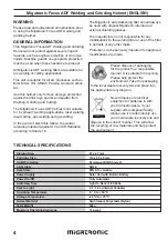 Предварительный просмотр 4 страницы Migatronic FOCUS ADF Instruction Manual