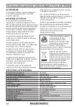 Предварительный просмотр 12 страницы Migatronic FOCUS ADF Instruction Manual