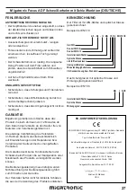 Предварительный просмотр 27 страницы Migatronic FOCUS ADF Instruction Manual