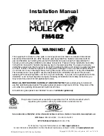 Mighty Mule FM402 Installation Manual preview