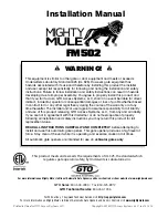 Mighty Mule FM502 Installation Manual preview