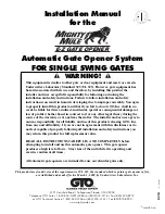 Mighty Mule FM700 Installation Manual preview