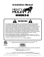 Mighty Mule MM362-D Installation Manual preview