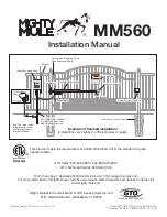 Preview for 1 page of Mighty Mule MM560 Installation Manual