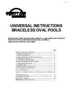 Mighty sun BRACELESS OVAL POOLS Universal Instructions preview