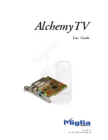 Miglia Alchemy TV User Manual предпросмотр