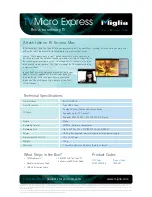 Preview for 2 page of Miglia TV Micro Express Adapter Specifications