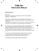 Preview for 2 page of Miia MNB-14i3 Lightbook Instruction Manual