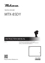 Предварительный просмотр 1 страницы Mikasa MTX-85DY Instruction Manual