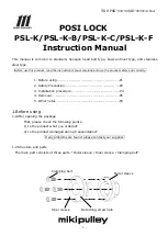 Miki Pulley PSL-K Instruction Manual предпросмотр