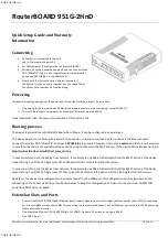 Preview for 1 page of MikroTek RouterBOARD RB951G-2HnD Quick Setup Manual And Warranty Information