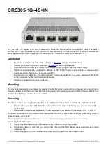 MikroTik CRS305-1G-4S+IN Quick Start Manual preview