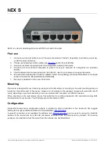 Preview for 1 page of MikroTik hEX S Quick Start Manual