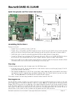 MikroTik RouterBOARD 411UAHR Quick Setup Manual And Warranty Information preview