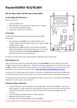 MikroTik RouterBOARD 433 Quick Setup Manual And Warranty Information preview