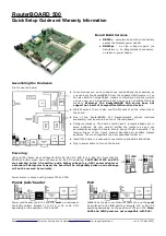 MikroTik RouterBOARD 500 Series Quick Setup Manual And Warranty Information preview