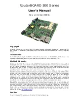 MikroTik RouterBOARD 500r5 Series User Manual preview