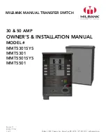 MILBANK MMTS301 Owners & Installation Manual предпросмотр