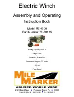 Предварительный просмотр 1 страницы Mile Marker PE 4500 Assembly And Operating Instructions Manual