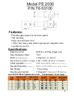 Предварительный просмотр 2 страницы Mile Marker PE2000 Installation And Operation Manual