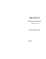 Preview for 1 page of Milenco 1274 Installation & Operation Manual