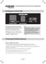 Preview for 8 page of Milenco MYCOOLMAN CEP 47 Operation Manual