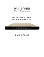 Предварительный просмотр 1 страницы Milennia HV-316 Owner'S Manual