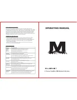 Milennia MIL-AMP200BT Operating Manual предпросмотр