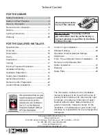 Preview for 2 page of Miles Industries Valor 738JLN Installation & Owner'S Manual