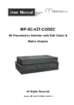 Предварительный просмотр 1 страницы Milestone pro MP-SC-42T-CODEC User Manual