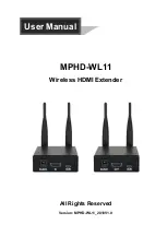 Preview for 1 page of Milestone pro MPHD-WL11 User Manual