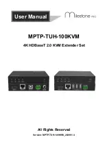 Milestone pro MPTP-TUH-100KVM User Manual preview