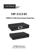 Milestone MP-3113-BI User Manual preview