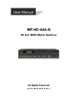 Milestone MP-HD-44A-N User Manual preview