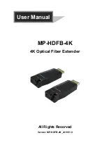 Milestone MP-HDFB-4K User Manual preview