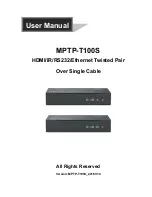 Preview for 1 page of Milestone MPTP-T100S User Manual