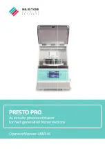 Milestone PRESTO PRO Operator'S Manual preview