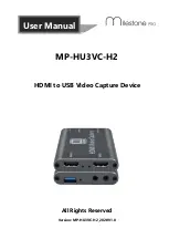 Milestone PRO MP-HU3VC-H2 User Manual preview