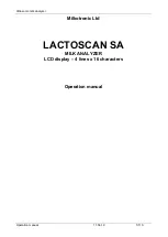 Предварительный просмотр 1 страницы Milkotronic LACTOSCAN SA Operation Manual