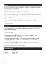 Preview for 28 page of Millarco 58.634 User Manual