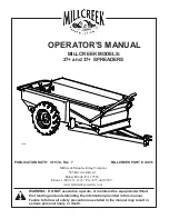 Preview for 1 page of Millcreek 27+ Operator'S Manual