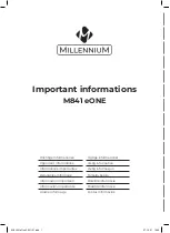 Millenium eONE M841 Important Informations preview