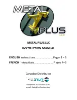 Millenium Metal Plus LLC Instruction Manual предпросмотр