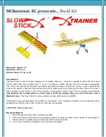 Millenium slow stick x Assembly Manual предпросмотр